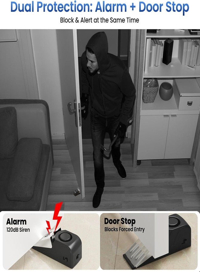 VPGS Door Stopper Alarm 1 Pack, 120dB Loud Portable Wedge Entrance Alert Safety Tools for Home Security House Apartment Hotel Travel - Image 3